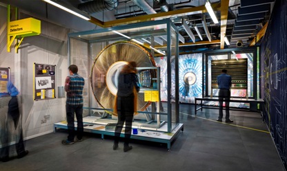 Visitors in Detection Section, Collider Exhibition, Science Museum c.Nick Rochowski 2013