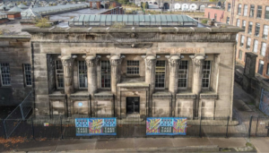 Aerial image of Temple Works, Leeds, which has been awarded funding of over £1 million for repair work on the Grade I listed former flax mill and Counting House. © Historic England