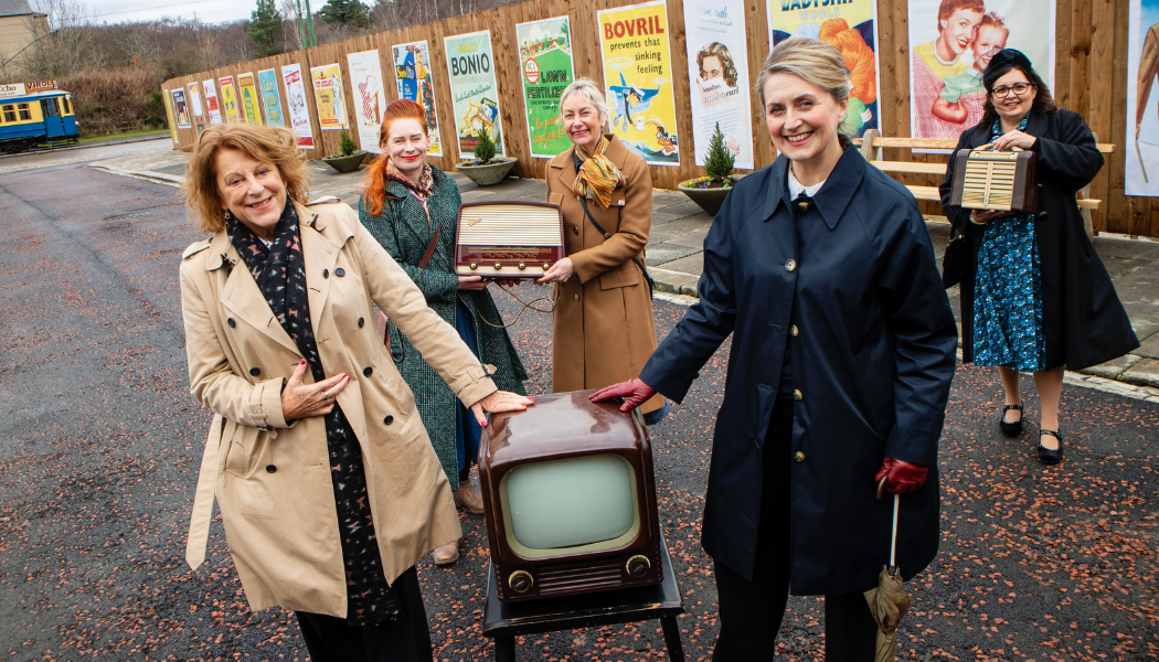 Chair of Reece Foundation Anne Reece (front left) with Beamish CEO Rhiannon Hiles (front right), with members of the Beamish Museum team