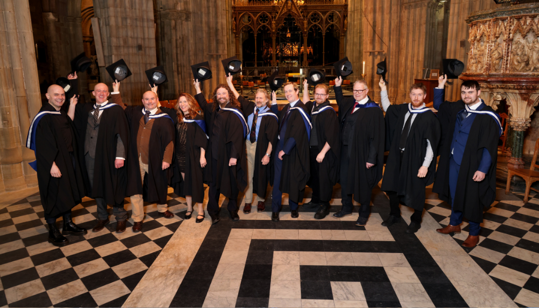 Students from the Cathedrals’ Workshop Fellowship (CWF) at Worcester Cathedral
