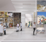 Artist’s impression showing an interior view of The Art Works. Image copyright of John McAslan + Partners