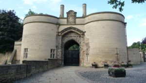 A photograph shows the gatehouse of Nottingham Castle