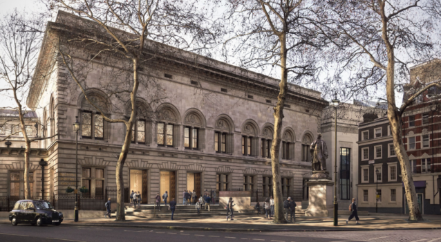 National Portrait Gallery forecourt proposal by Jamie Fobert Architects © Forbes Massie.