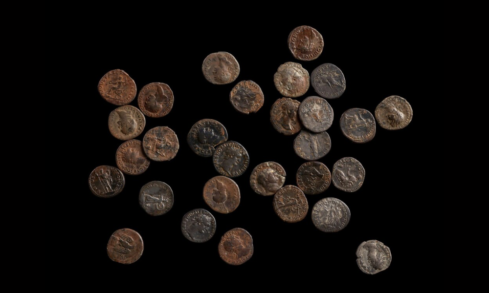 A collection of Roman coins