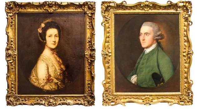 [Left] A Portrait of Elizabeth Bragge by Thomas Gainsborough © Mark NorthDorset Museum 2023[Right] A Portrait of John Bragge by Thomas Gainsborough
