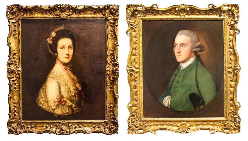 [Left] A Portrait of Elizabeth Bragge by Thomas Gainsborough © Mark NorthDorset Museum 2023[Right] A Portrait of John Bragge by Thomas Gainsborough