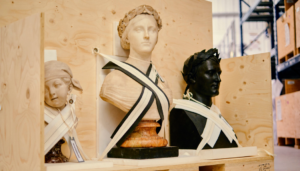 Selection of sculpture busts prepared ready to travel to V&A East Storehouse (c) Jamie Stoker